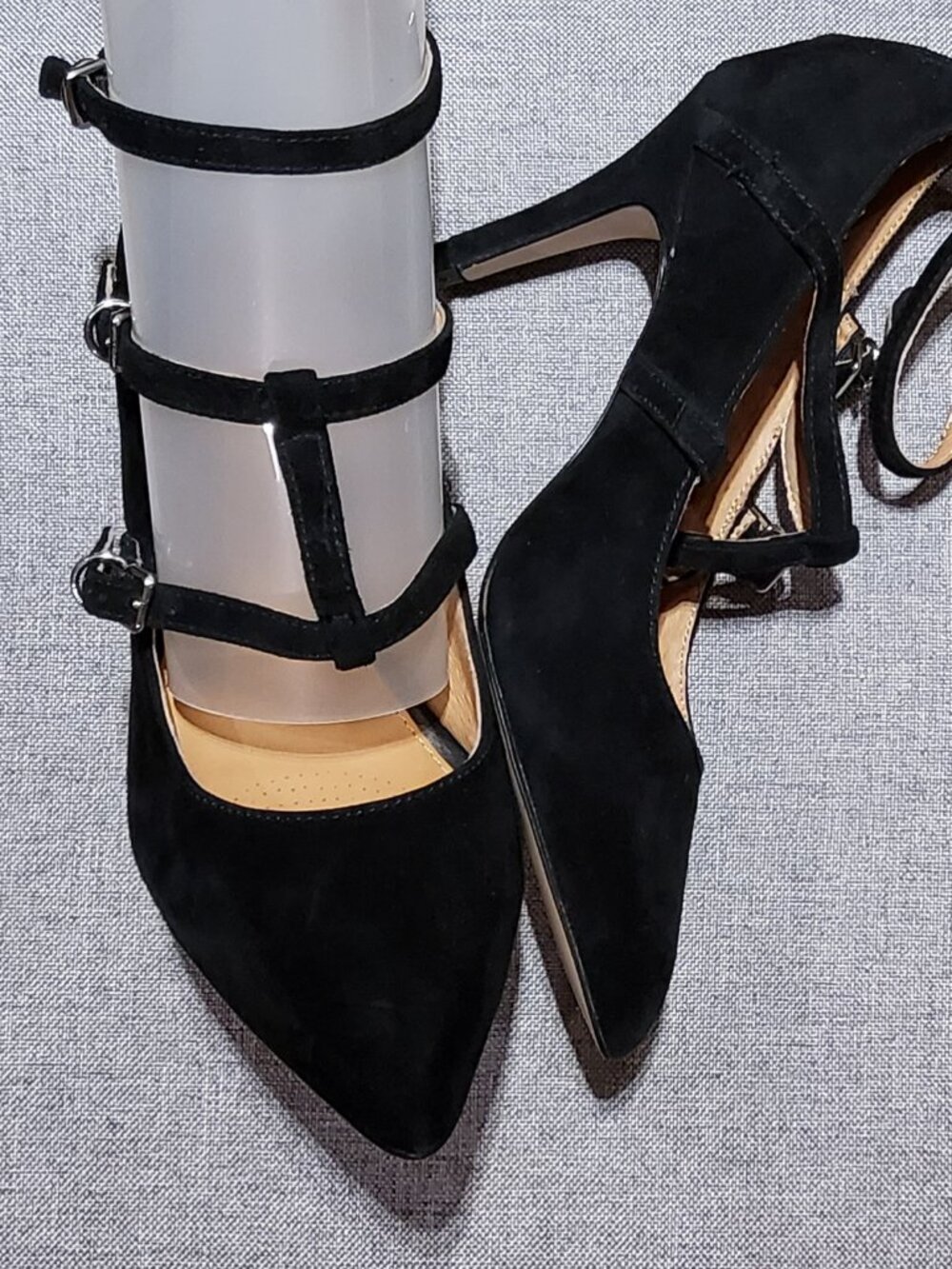 NEW Corso Como Carter Black Suede zip pumps Shoes Size 6M